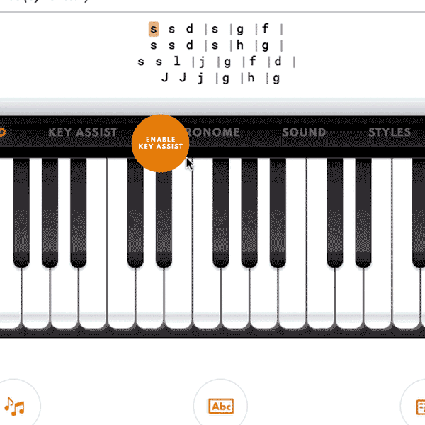 Music Sheet, Virtual Piano and Computer Keyboards